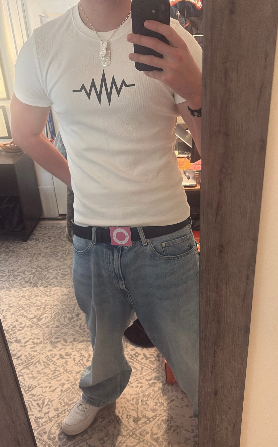 Wavelength Cropped T-Shirt - White
