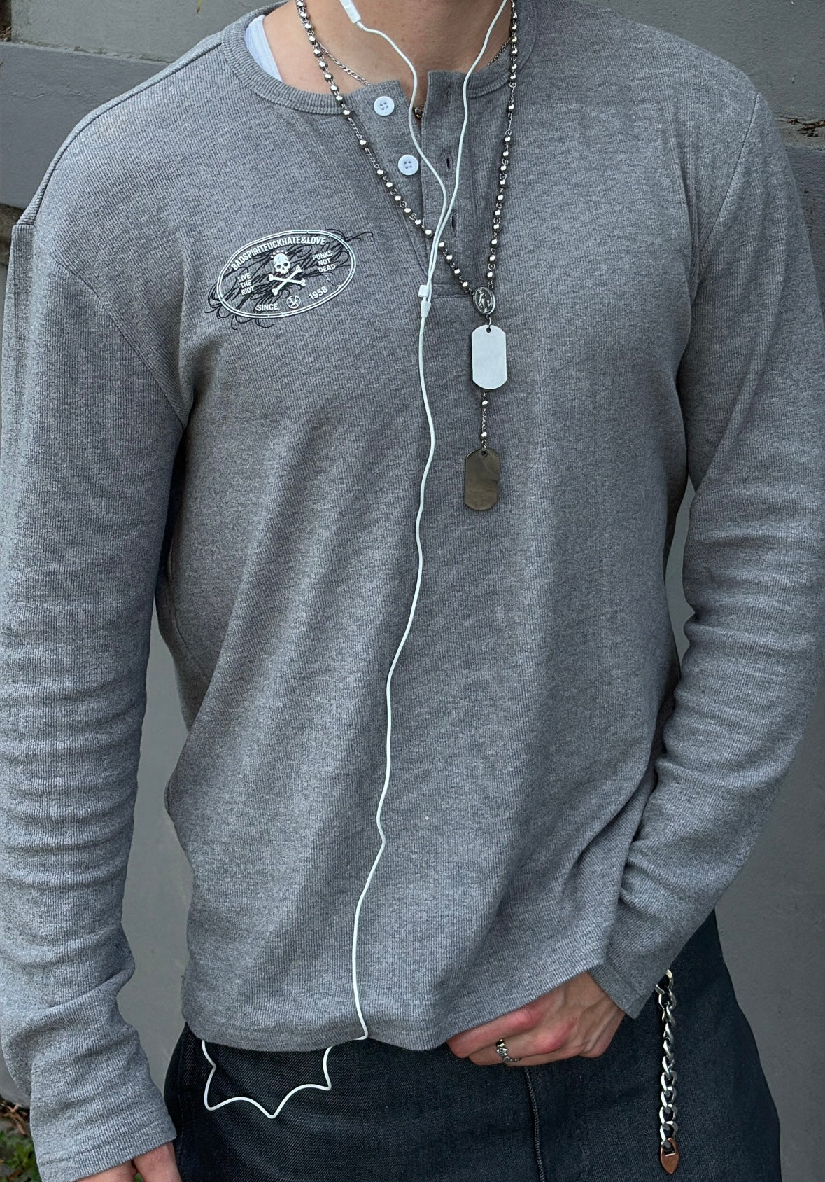 Riot Thermal Henley - Grey