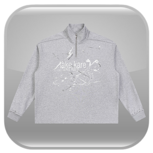 Take Kare Quarter Zip - Grey