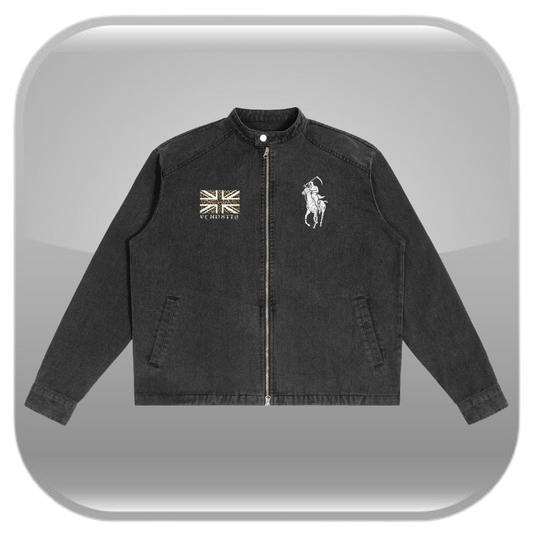 Denim Moto Jacket - Washed Black