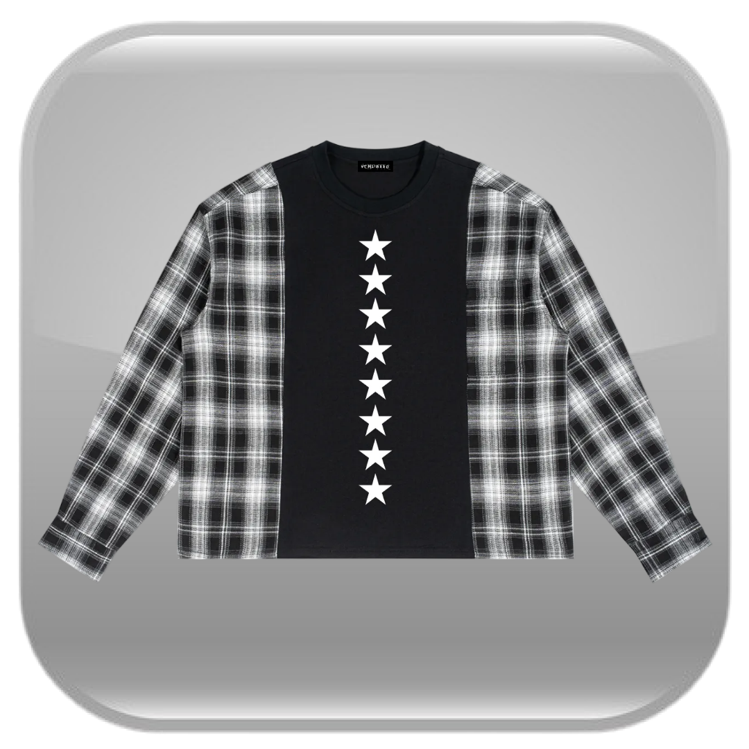 Deadstar Flannel Long Sleeve - Black