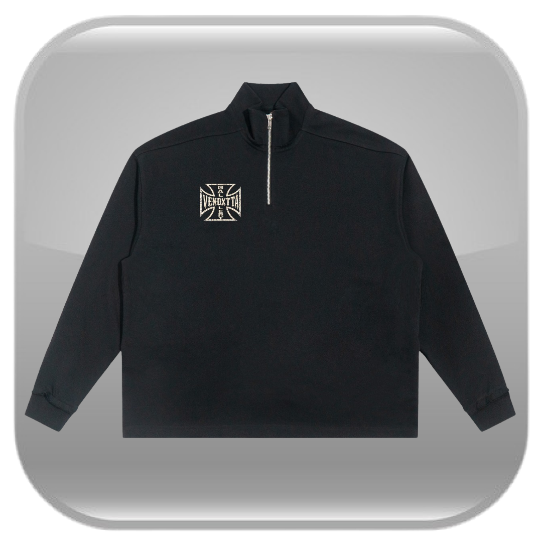 Tech to a Quarter Zip - Black