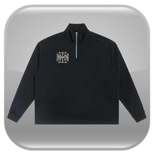 Tech to a Quarter Zip - Black