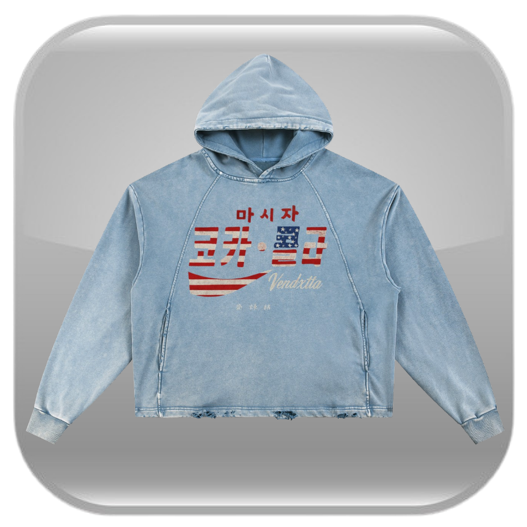 Phantom Crest Hoodie - Faded Blue