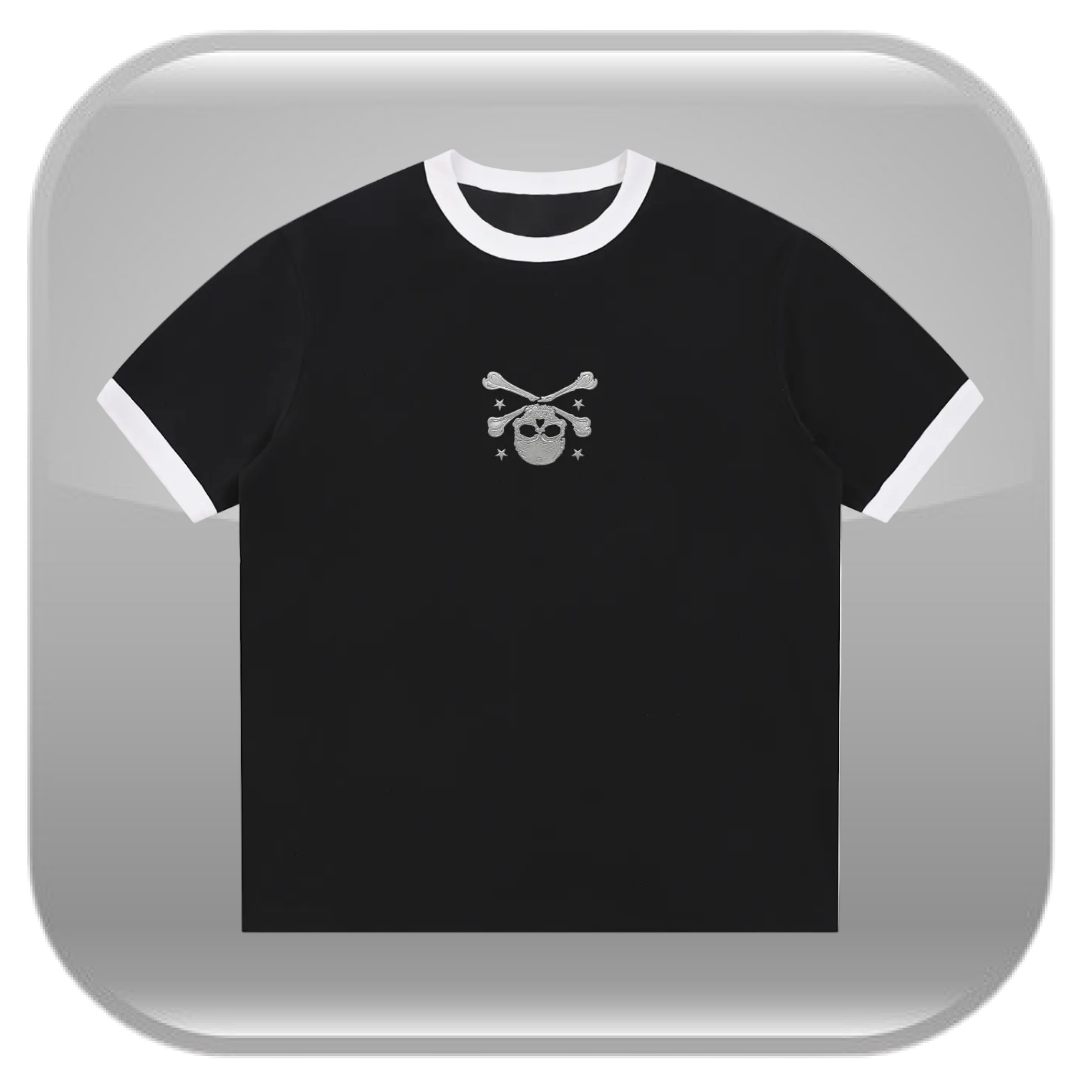 Bone Crest T-Shirt - Black