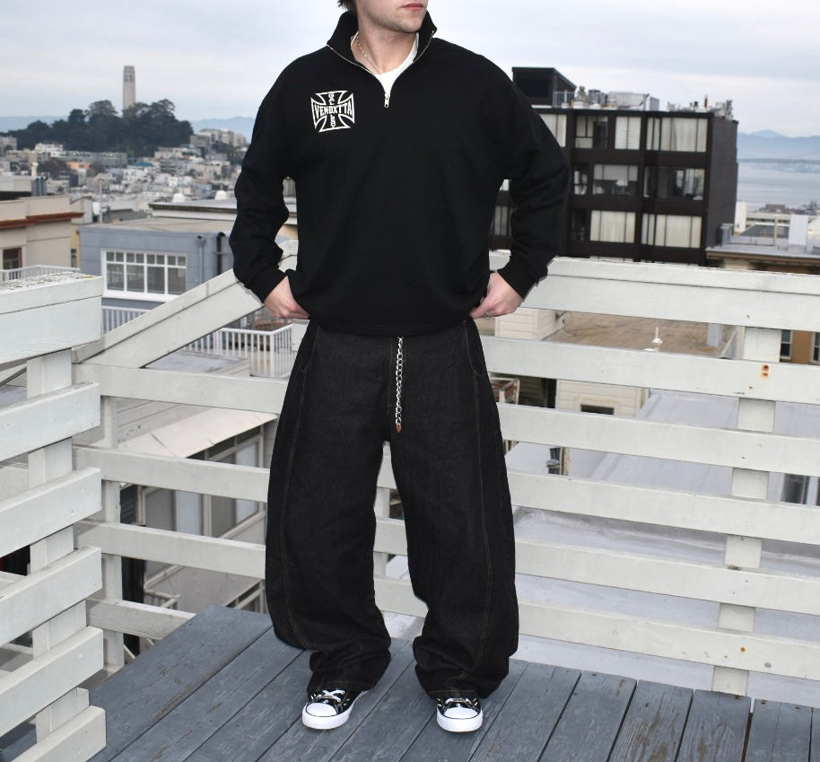 Tech to a Quarter Zip - Black