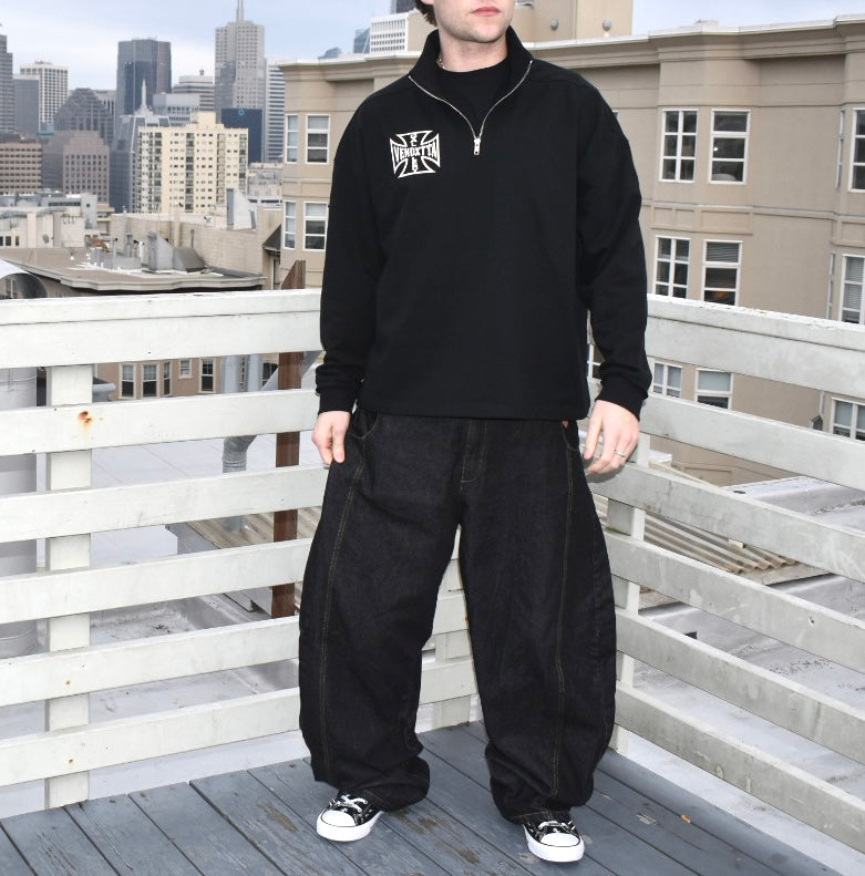 Tech to a Quarter Zip - Black
