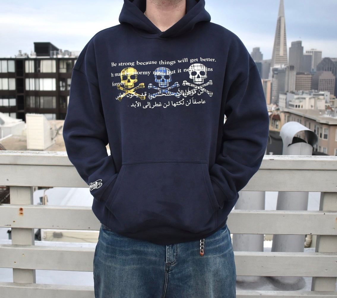 Never Rains Forever Hoodie - Navy