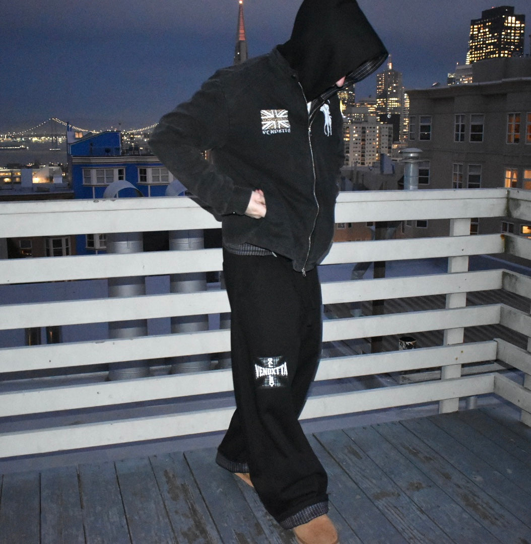 Denim Moto Jacket - Washed Black