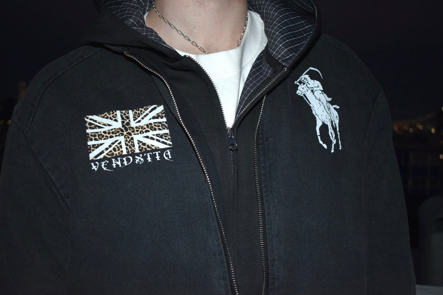 Denim Moto Jacket - Washed Black