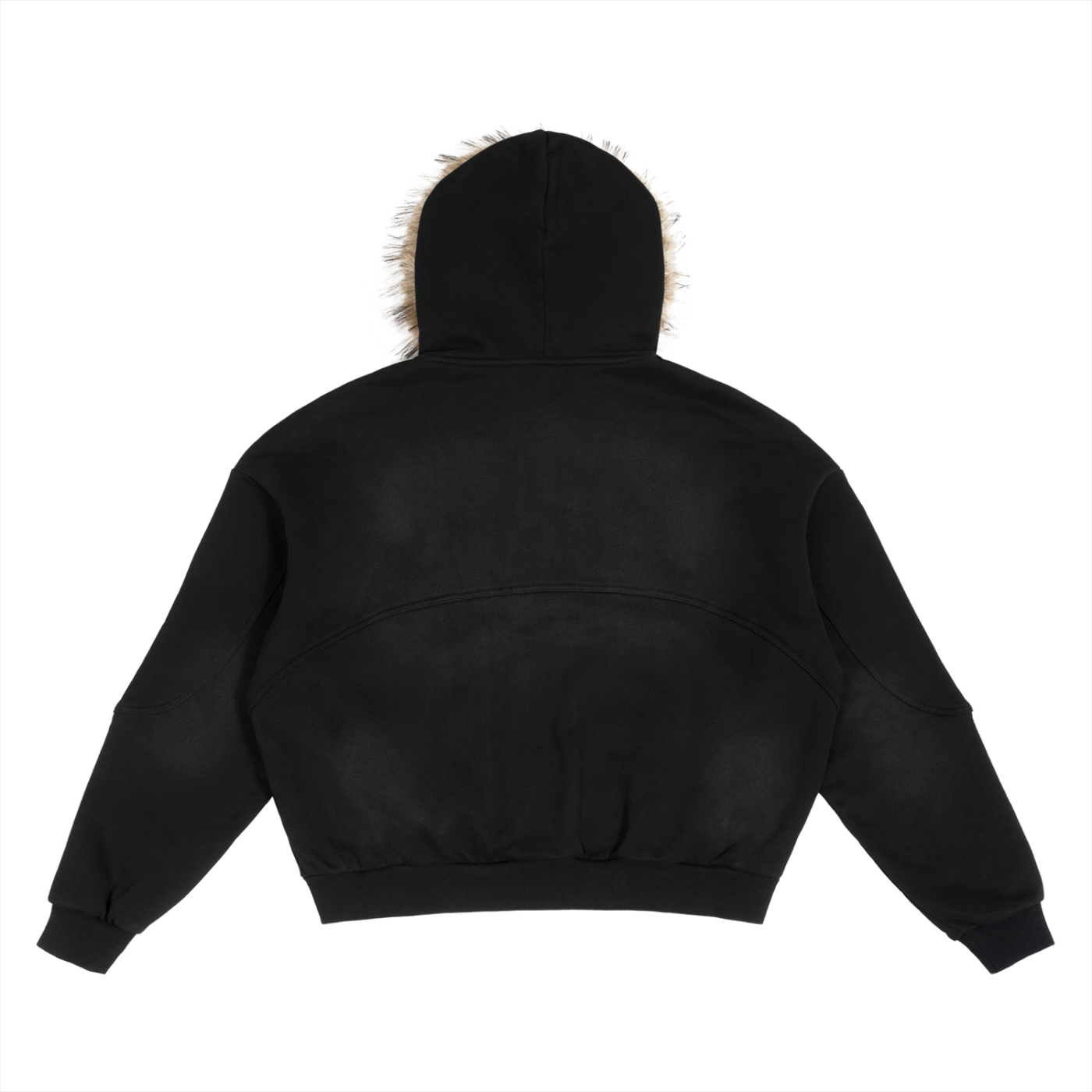 Chopper Detachable Fur Zip - Faded Black