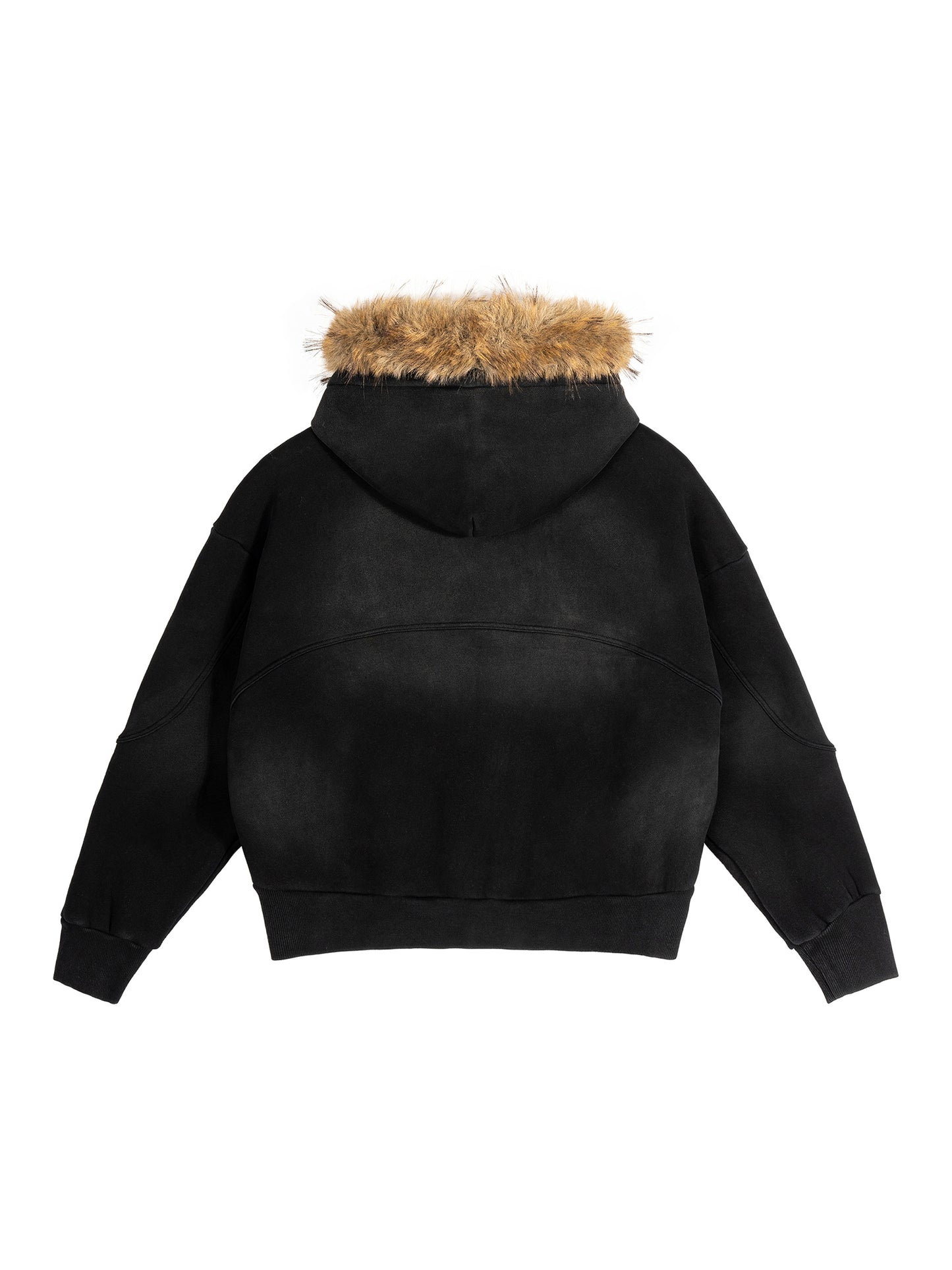 Chopper Detachable Fur Zip - Faded Black