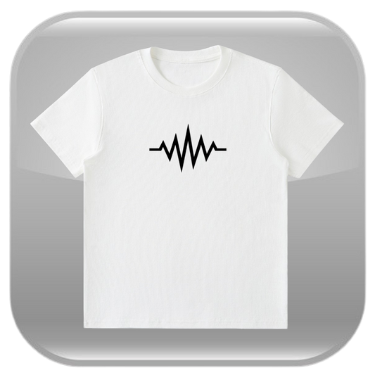 Wavelength Cropped T-Shirt - White